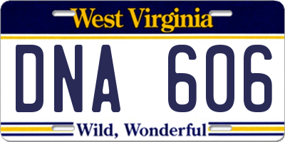 WV license plate DNA606