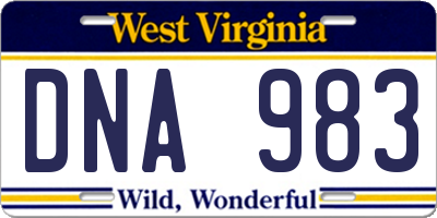 WV license plate DNA983