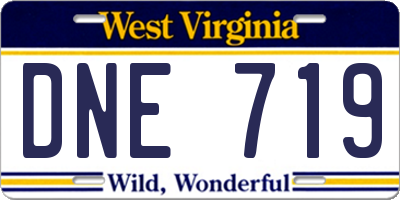 WV license plate DNE719