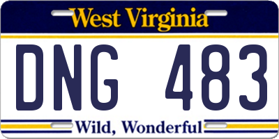 WV license plate DNG483