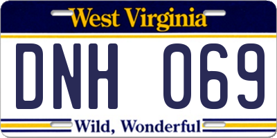 WV license plate DNH069