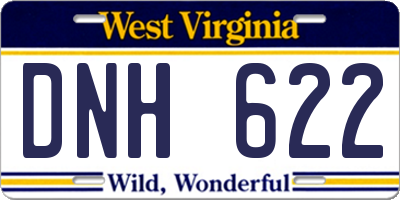 WV license plate DNH622