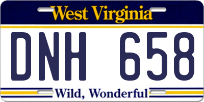 WV license plate DNH658