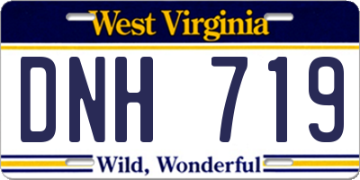 WV license plate DNH719