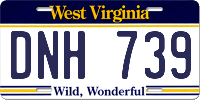 WV license plate DNH739