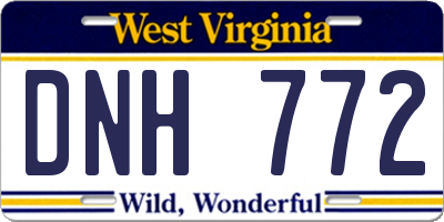 WV license plate DNH772