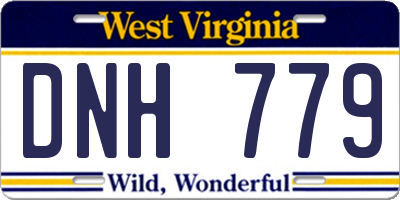 WV license plate DNH779