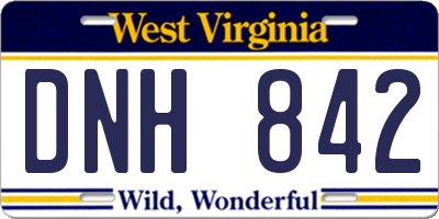WV license plate DNH842