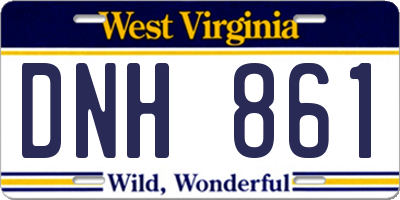 WV license plate DNH861