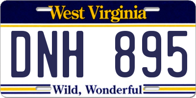 WV license plate DNH895