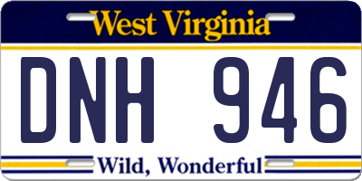 WV license plate DNH946