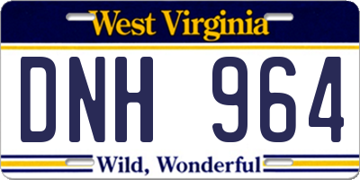 WV license plate DNH964
