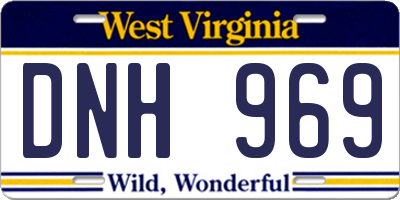 WV license plate DNH969