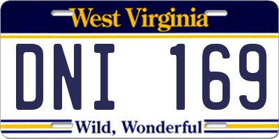 WV license plate DNI169