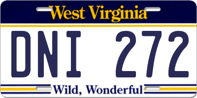 WV license plate DNI272