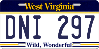 WV license plate DNI297