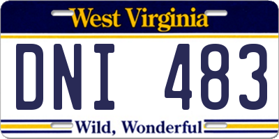 WV license plate DNI483