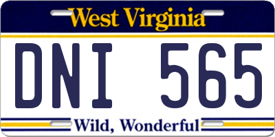 WV license plate DNI565
