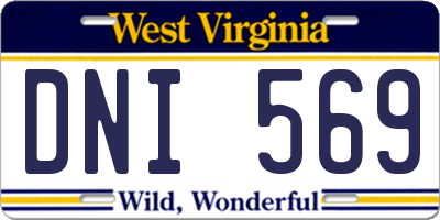 WV license plate DNI569