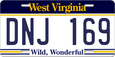 WV license plate DNJ169