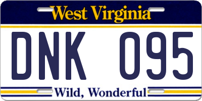 WV license plate DNK095