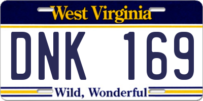 WV license plate DNK169