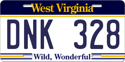 WV license plate DNK328