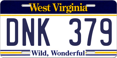 WV license plate DNK379