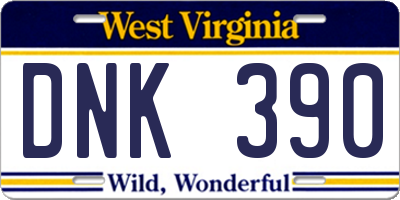WV license plate DNK390