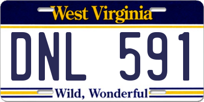 WV license plate DNL591