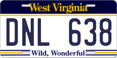 WV license plate DNL638