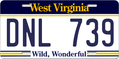 WV license plate DNL739