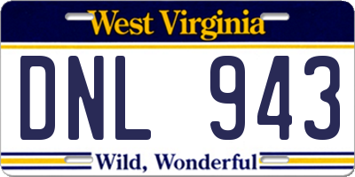 WV license plate DNL943