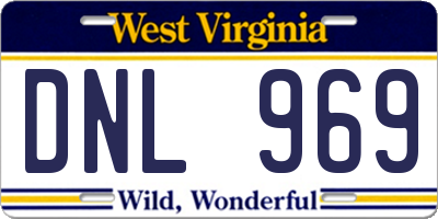WV license plate DNL969