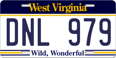 WV license plate DNL979