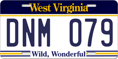 WV license plate DNM079