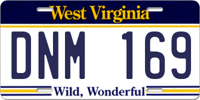 WV license plate DNM169
