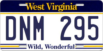 WV license plate DNM295