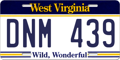 WV license plate DNM439