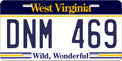 WV license plate DNM469