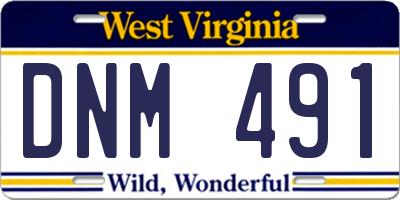 WV license plate DNM491