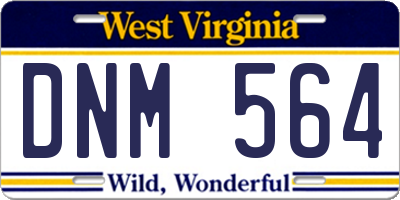 WV license plate DNM564