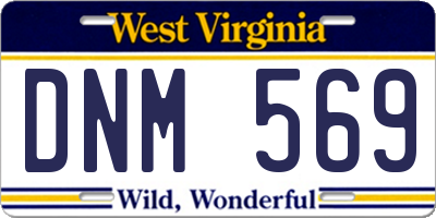 WV license plate DNM569