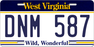 WV license plate DNM587
