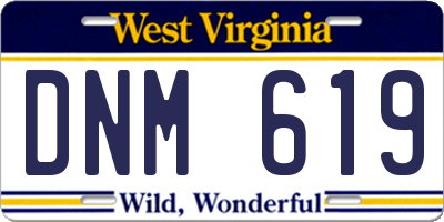 WV license plate DNM619