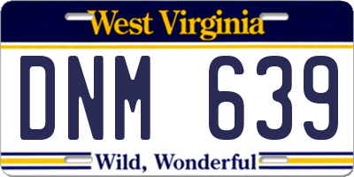 WV license plate DNM639