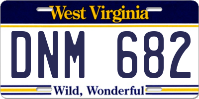 WV license plate DNM682