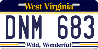 WV license plate DNM683