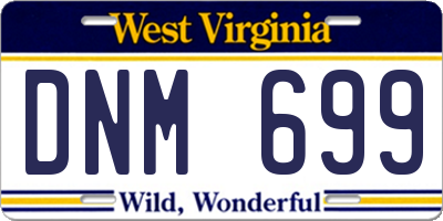 WV license plate DNM699