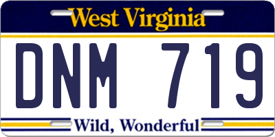 WV license plate DNM719